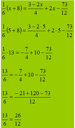 Verifica della soluzione di una equazione