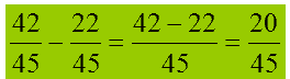 Differenza dii frazioni