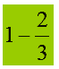 Differenza di un numero intero e di una frazione