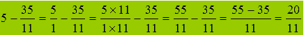 Differenza tra un numero intero e una frazione
