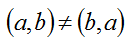 (a,b) diverso da (b,a)