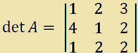 Determinante matrice di ordine 3