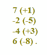 prodotto di numeri relativi