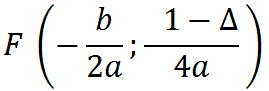 Formula del fuoco della parabola