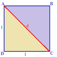 Teorema di Pitagora e diagonale del quadrato
