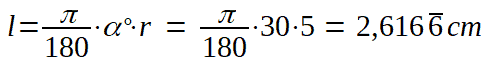 Lunghezza dell'arco conoscendo l'angolo al centro corrispondente