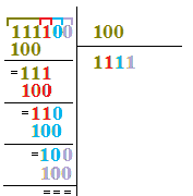 Divisione tra numeri binari
