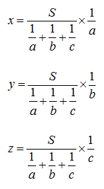 Riparti proporzionali semplici inversi