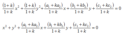 Equazione del fascio di circonferenze
