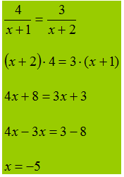 Equazioni frazionarie numeriche