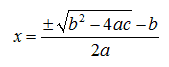 Formula risolutiva equazione secondo grado