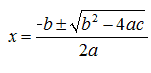 Formula risolutiva equazione secondo grado