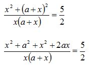 Equazione di secondo grado frazionaria letterale