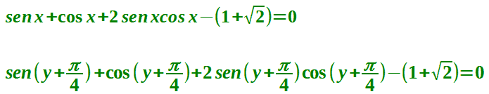 Risoluzione di equazioni simmetriche rispetto al seno e al coseno