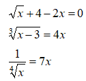 Equazioni irrazionali