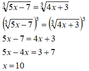 Risoluzione di equazioni irrazionali