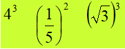 Potenze di un numero reale con esponente intero positivo