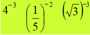 Potenze di un numero reale con esponente intero negativo