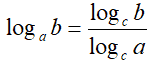 Formula del cambiamento di base dei logaritmi