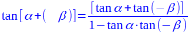 Formula di sottrazione della tangente