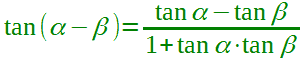 Formula di sottrazione della tangente