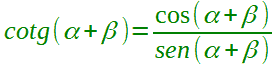 Formula di addizione della cotangente