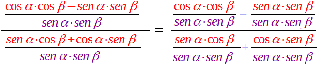 Formula di addizione della cotangente