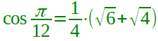 Formula di sottrazione del coseno