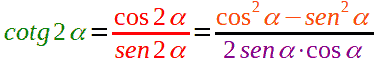 Formula di duplicazione della cotangente