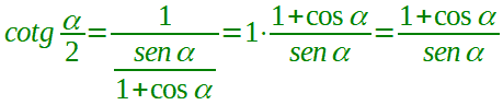 Formula di bisezione della cotangente