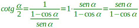 Formula di bisezione della cotangente