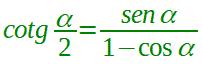 Formula di bisezione della cotangente