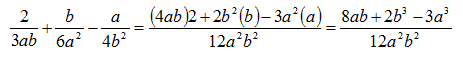 Somma di frazioni algebriche