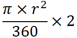 Area del settore circolare di 2°