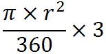 Area del settore circolare di 3°