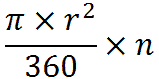 Area del settore circolare di n°
