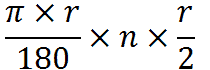 Area del settore circolare di n°