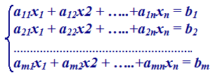 Sistema di equazioni lineari algebriche