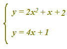 Punto di intersezione tra retta e parabola