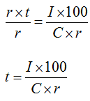 Formule inverse interesse semplice