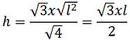 Teorema di Pitagora e triangolo equilatero