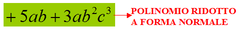 Polinomio ridotto a forma normale