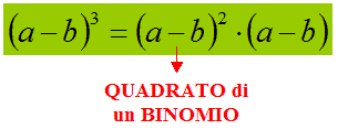 Cubo della differenza di due monomi