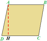 Altezza del parallelogramma