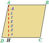 Altezza del parallelogramma