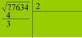 Estrazione della radice quadrata di un numero intero