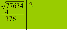 Estrazione della radice quadrata di un numero intero