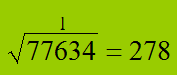 Estrazione della radice quadrata di un numero intero