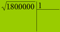 Estrazione della radice quadrata di un numero intero