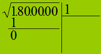 Estrazione della radice quadrata di un numero intero